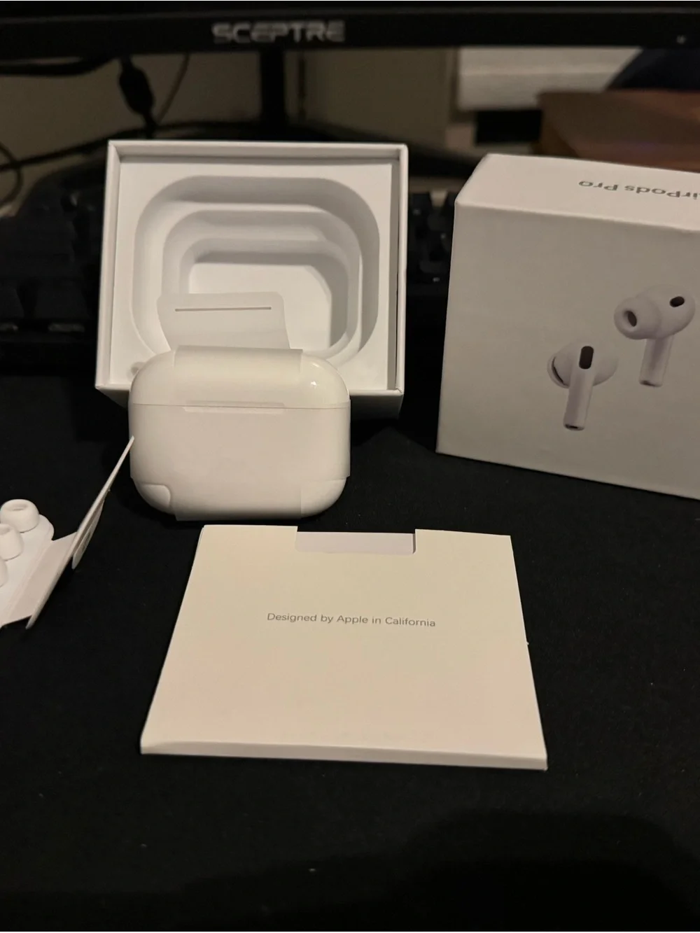 Apple White AirPods Pro with Charging Case and Accessories
